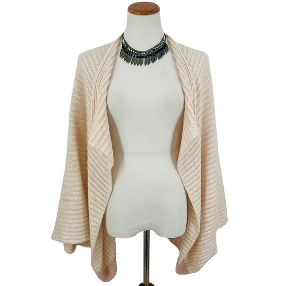 Pink Two Toned Open Knit Kimono Cardigan | Coastal Cowgirl Balletcore Boho Luxe - Picture 2 of 10